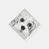 Serviette En Papier Chien cavachon, dessin, mignon (Coin)