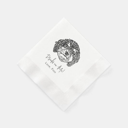Serviette En Papier Chien Cavoodle Boisson Personnalisé Sur Moi (Coin)