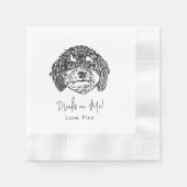 Serviette En Papier Chien Cavoodle Boisson Personnalisé Sur Moi (Devant)