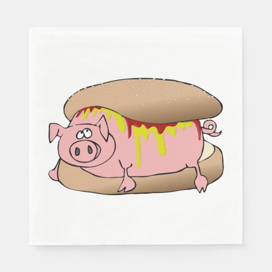 Serviette En Papier Chien chaud (Devant)