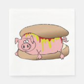 Serviette En Papier Chien Chaud Cochon (Devant)