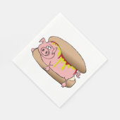 Serviette En Papier Chien Chaud Cochon (Coin)