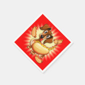 Serviette En Papier Chien chaud Dachshund (Coin)