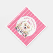 Serviette En Papier Chien Chien Chien à thème Anniversaire personnalis (Coin)