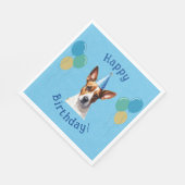 Serviette En Papier Chien Chien Chien Bleu Anniversaire Paw ty (Coin)