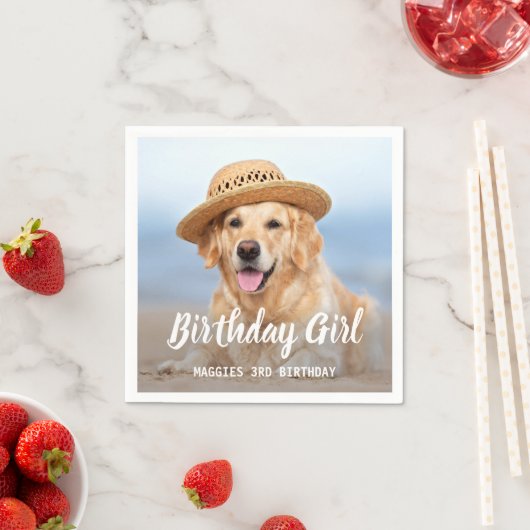 Serviette En Papier Chien Chien Chien Chien Anniversaire Fête Personna (En situation)