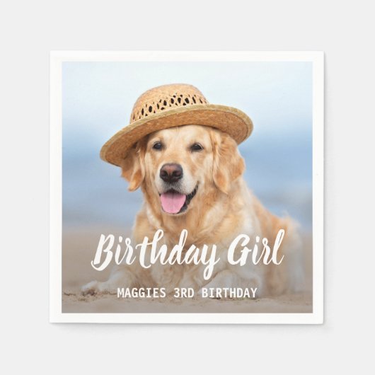 Serviette En Papier Chien Chien Chien Chien Anniversaire Fête Personna (Devant)