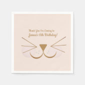 Serviette En Papier Chien Chien Chien Kitten Fête Visage (Devant)