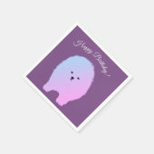 Serviette En Papier Chien, Chien Poméranien mignon, Papier d'anniversa (Coin)