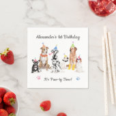 Serviette En Papier Chien chiot Anniversaire Chien fête d'anniversaire (En situation)