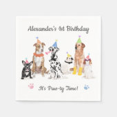 Serviette En Papier Chien chiot Anniversaire Chien fête d'anniversaire (Devant)
