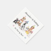 Serviette En Papier Chien chiot Anniversaire Chien fête d'anniversaire (Coin)