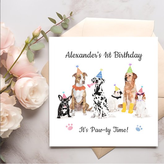 Serviette En Papier Chien chiot Anniversaire Chien fête d'anniversaire