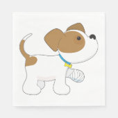 Serviette En Papier Chien chiot blessé (Devant)