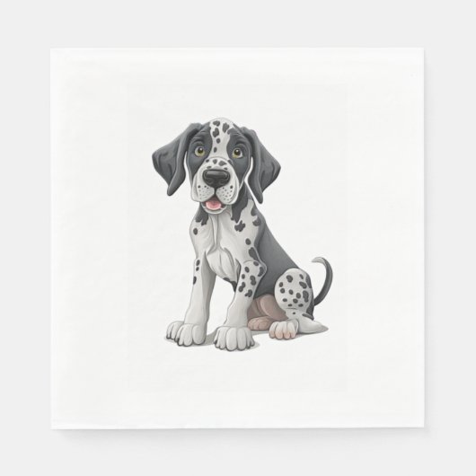 Serviette En Papier Chien chiot dalmate Premium Scoop (Devant)