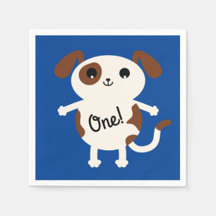 Serviette En Papier Chien chiot mignonne Colorée 1er Anniversaire Thèm