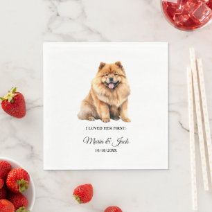 Serviette En Papier Chien Chow Chow que j'ai aimé pour son premier mar
