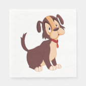 Serviette En Papier Chien cochon triste (Devant)