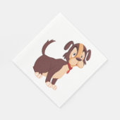 Serviette En Papier Chien cochon triste (Coin)