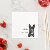 Serviette En Papier Chien Cocktail Napkin, Réception Napkin, Mariage (En situation)