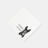 Serviette En Papier Chien Cocktail Napkin, Réception Napkin, Mariage (Coin)