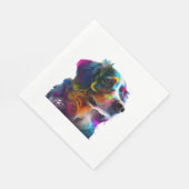 SERVIETTE EN PAPIER CHIEN COLORÉ (Coin)
