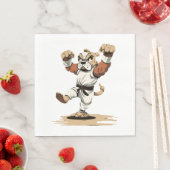 Serviette En Papier Chien connaît Karate (En situation)