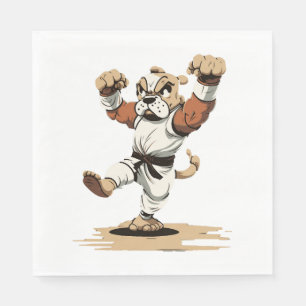 Serviette En Papier Chien connaît Karate