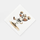 Serviette En Papier Chien connaît Karate (Coin)