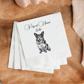 Serviette En Papier Chien Custom Cocktail Napkin Pet Napkin