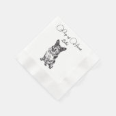 Serviette En Papier Chien Custom Cocktail Napkin Pet Napkin (Coin)
