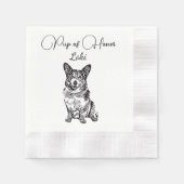 Serviette En Papier Chien Custom Cocktail Napkin Pet Napkin (Devant)