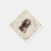 Serviette En Papier Chien Dachshund (Coin)