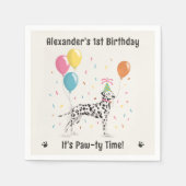 Serviette En Papier Chien dalmate fête d'anniversaire (Devant)