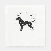 Serviette En Papier Chien dalmate - Halloween Lune Silhouette Classic (Devant)