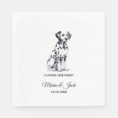 Serviette En Papier Chien dalmate J'Aimais Son Premier Mariage (Devant)