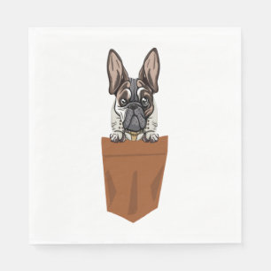 Serviette En Papier Chien dans la poche Chien amusant Chien pour Amour