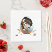 Serviette En Papier chien dans l'oeuf (En situation)