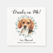 Serviette En Papier Chien de Beagle à barre ouverte pour animal de com (Devant)