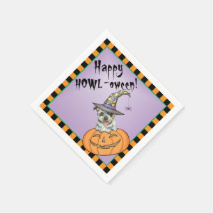 Serviette En Papier Chien de bétail australien d'Halloween