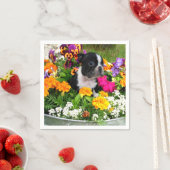 Serviette En Papier Chien de Boston Terrier (En situation)