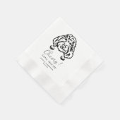 Serviette En Papier Chien de caniche encourage personnalisation Chien  (Coin)