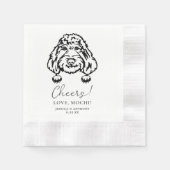 Serviette En Papier Chien de caniche encourage personnalisation Chien  (Devant)
