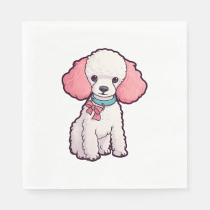 Serviette En Papier Chien de caniche super mignon