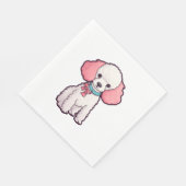Serviette En Papier Chien de caniche super mignon (Coin)