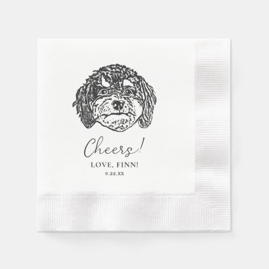 Serviette En Papier Chien de Cavoodle Accueil personnalisé serviettes (Devant)