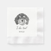 Serviette En Papier Chien de Cavoodle Personnalisé Je fais Aussi (Devant)