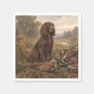 Serviette En Papier Chien de chasse Wachtelhund, Spaniel allemand