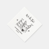 Serviette En Papier Chien de chat Visage DessinPet Nom Nous faisons tr (Coin)