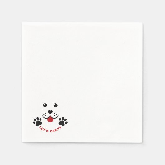 Serviette En Papier Chien de Chien De Chien De Chien Pawty Enfant Anni (Devant)